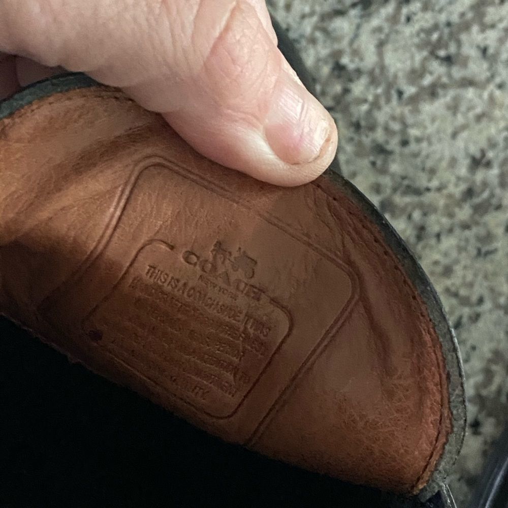 Men's Coach “Allen” Black leather Penny Loafers dress shoes black 10.5 M - Picture 12 of 12